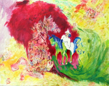 Peinture intitulée "la-clairiere.jpg" par Mysane, Œuvre d'art originale, Encre