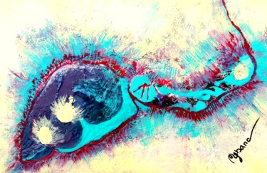 Painting titled "les-yeux-de-la-mer" by Mysane, Original Artwork, Acrylic