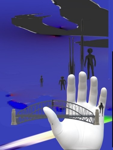 Arts numériques intitulée "la-main" par Mysane, Œuvre d'art originale, Modélisation 3D