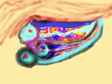 Arts numériques intitulée "je fus sirène" par Mysane, Œuvre d'art originale, Peinture numérique