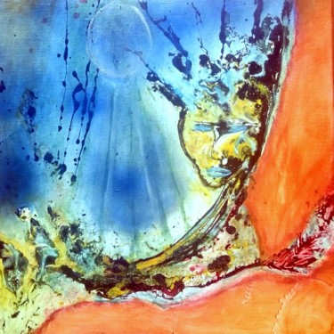Schilderij getiteld "a part of me" door Mysane, Origineel Kunstwerk, Gebrandschilderd glas