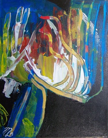Peinture intitulée "abstraction.jpg" par Mysane, Œuvre d'art originale, Acrylique
