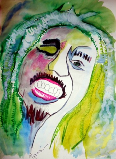 Рисунок под названием "Bob Marley" - Mysane, Подлинное произведение искусства, Чернила