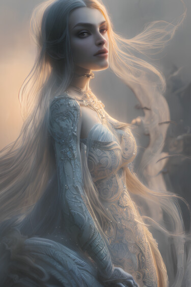 Digital Arts titled "An Elegant Woman" by Mystic Muse, Original Artwork, AI generated image