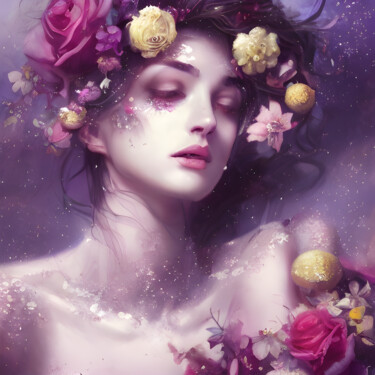 Arte digitale intitolato "Celestial Sorceress…" da Mystic Muse, Opera d'arte originale, Immagine generata dall'IA