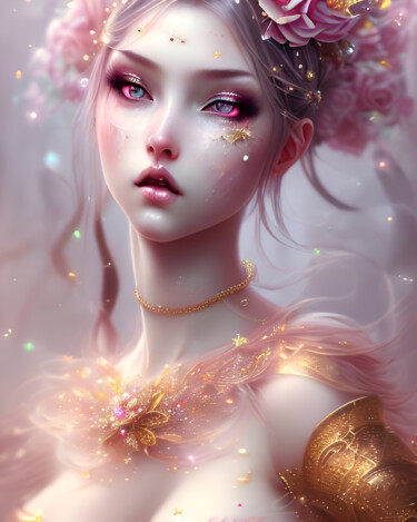 Arts numériques intitulée "Ethereal Beauty and…" par Mystic Muse, Œuvre d'art originale, Image générée par l'IA