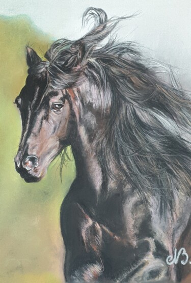 Drawing titled "Grison" by Nad Bonzi, Original Artwork, Pastel