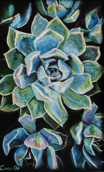 Peinture intitulée "Succulente" par Nadège Minder (Cocci), Œuvre d'art originale, Pastel