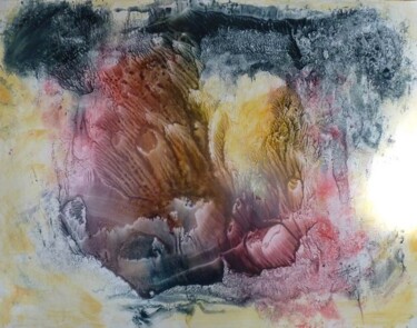 Malarstwo zatytułowany „Abysses” autorstwa Nadette Tournier, Oryginalna praca, Olej Zamontowany na Drewniana rama noszy