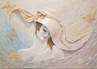 Peinture intitulée "Лёгкость весны" par Nadezhda Brinke, Œuvre d'art originale, Plâtre