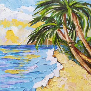 Pintura titulada "Hawaiian landscape…" por Nadezhda Kokorina, Obra de arte original, Oleo