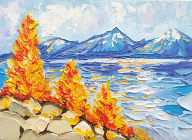 Pintura titulada "Landscape "Autumn o…" por Nadezhda Kokorina, Obra de arte original, Oleo