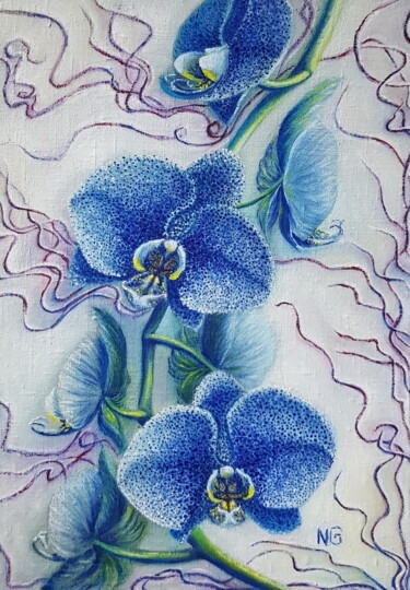 绘画 标题为“Орхидеи” 由Надежда Потехина, 原创艺术品, 油
