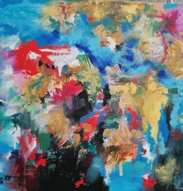 Painting titled "Explosion" by Nadia Barsky, Original Artwork, Acrylic