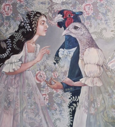 Peinture intitulée "Maskarada" par Nadia Siemek, Œuvre d'art originale, Acrylique Monté sur Châssis en bois