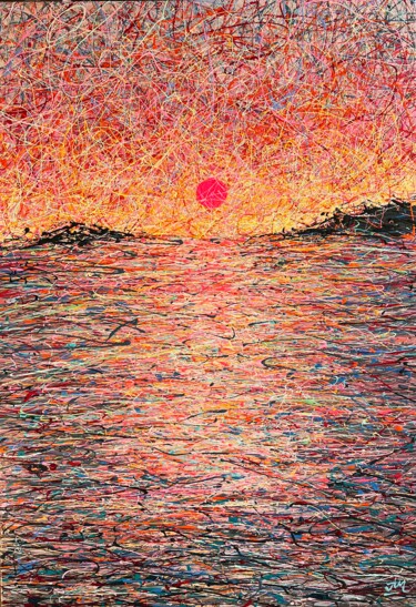 Pintura titulada "Vibrant sunrise (st…" por Nadiia Antoniuk, Obra de arte original, Acrílico Montado en Bastidor de camilla…