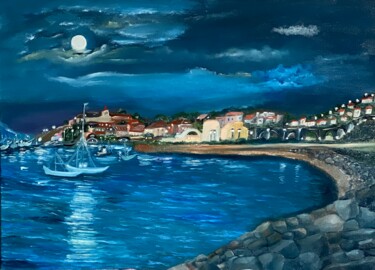 Pintura intitulada "Warm Night" por Nadiia Boichenko, Obras de arte originais, Óleo