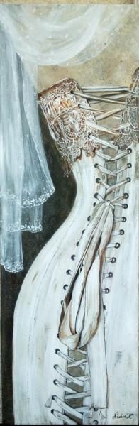 Peinture intitulée "Le corset ancien" par Nadine Coffinier, Œuvre d'art originale, Acrylique
