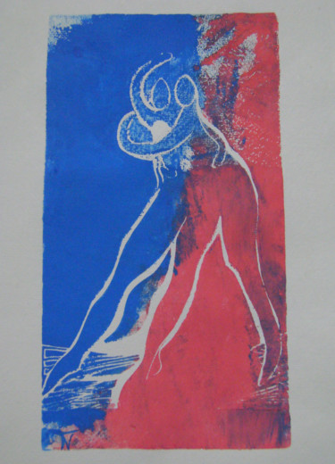 「"ça ira tu verras"」というタイトルの製版 Nadine Trescartes (fildefériste)によって, オリジナルのアートワーク, Linocuts