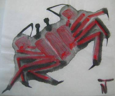 "Crabe7" başlıklı Resim Nadine Trescartes (fildefériste) tarafından, Orijinal sanat, Mürekkep