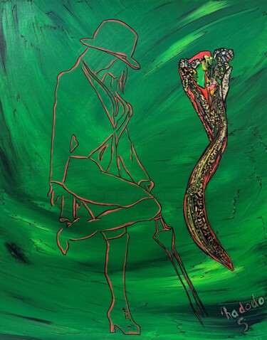 Картина под названием "Cabaret" - Nadodo, Подлинное произведение искусства, Акрил Установлен на Деревянная рама для носилок