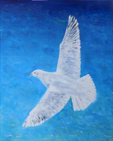 Pintura intitulada "Seagull 3" por Nadezhda Ivanova, Obras de arte originais, Óleo Montado em Armação em madeira