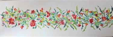 Malarstwo zatytułowany „Dentelle florale” autorstwa Nagwa Safey, Oryginalna praca, Akryl