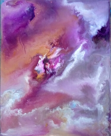Pintura intitulada "Crépuscule" por Nahalah, Obras de arte originais, Acrílico