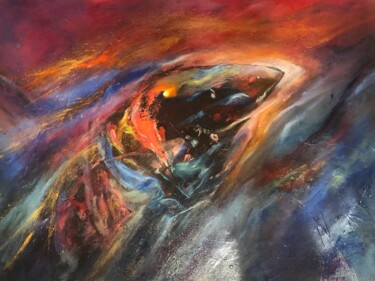 Schilderij getiteld "Взрыв" door Nailia Abdullina, Origineel Kunstwerk, Olie