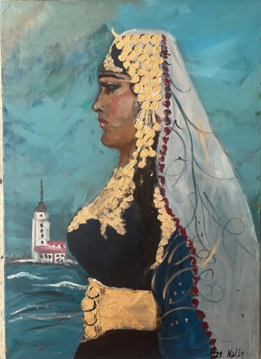 Painting titled "Die Gemahlin des Su…" by Nalân Arzu Karadag, Original Artwork, Acrylic Mounted on Wood Stretcher frame