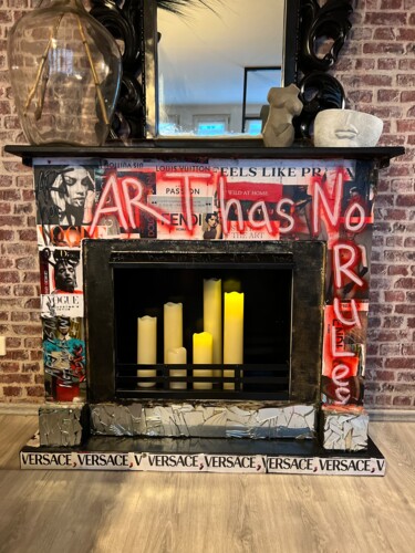 Художественная композиция под названием "Fireplace - Art" - Nalân Arzu Karadag, Подлинное произведение искусства, Мебель