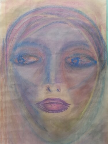 Painting titled "portrait pastel ten…" by Nancy Krief, Original Artwork, Pastel