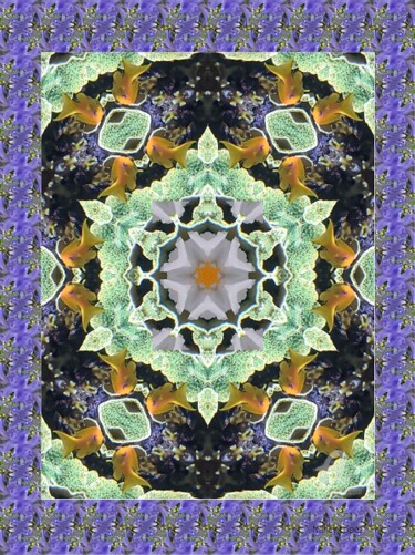 Arte digitale intitolato "KALEIDOSCOPE 1" da Nancy Lopez, Opera d'arte originale, Pittura digitale Montato su Telaio per bar…