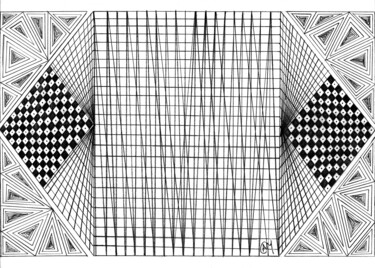 Dessin intitulée "Vibrational Frequen…" par Nancy A-Mechrek, Œuvre d'art originale, Crayon