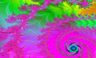 Digital Arts titled "psychedelic spiral" by Nancy Forever, Original Artwork, Digital Painting