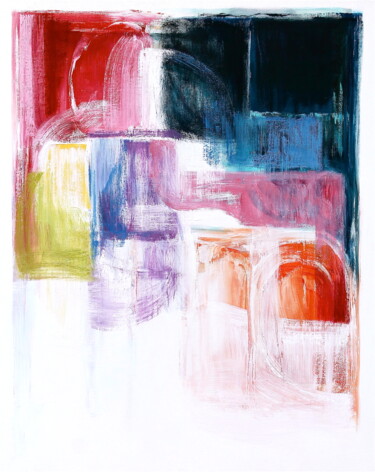 제목이 "Fancy Odds XXVI"인 미술작품 Naoko Paluszak로, 원작, 기름 나무 들것 프레임에 장착됨