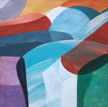 Pittura intitolato "Field of color - we…" da Naoko Paluszak, Opera d'arte originale, Acrilico Montato su Telaio per barella…