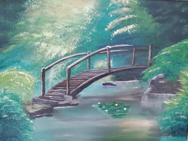 Schilderij getiteld "The Bridge" door Naomi Czupryna, Origineel Kunstwerk, Acryl