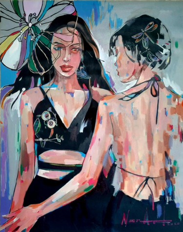 Картина под названием "Glamorous (80x100cm…" - Narek Jaghacpanyan, Подлинное произведение искусства, Масло Установлен на Дер…