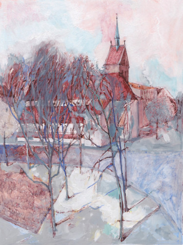 Drawing titled "Basel, Theodorskirc…" by Narine Grigoryan, Original Artwork, Other