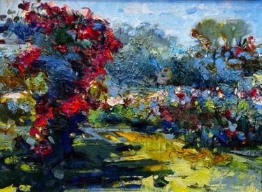 Peinture intitulée ""Landscape"" par Narmin Nasib, Œuvre d'art originale, Huile