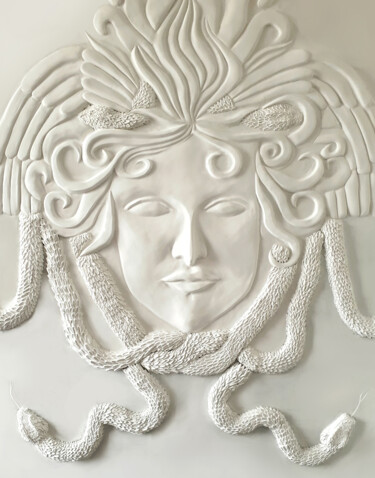 Sculpture intitulée "Meduza" par Nastassia Karpenkova, Œuvre d'art originale, Plâtre