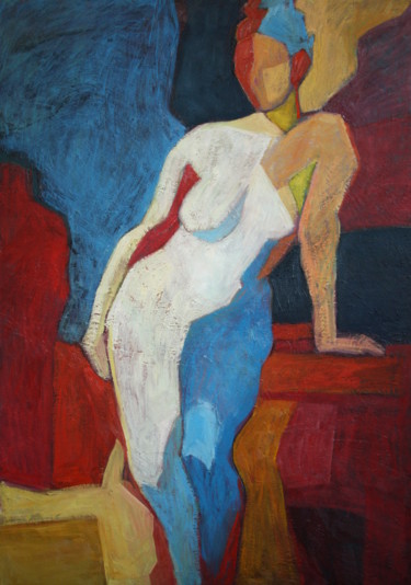 Painting titled "Varya" by Anastasia Sosnovskaya, Original Artwork, Oil