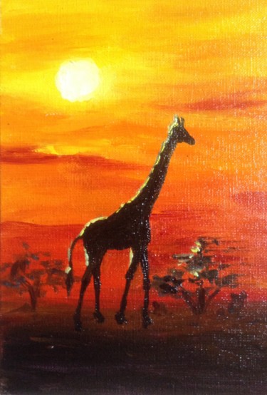 Schilderij getiteld "The breath of Afric…" door Nata New, Origineel Kunstwerk, Olie