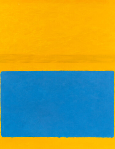 Peinture intitulée "Yellow Blue" par Nataliia Sydorova, Œuvre d'art originale, Huile
