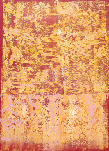 Pintura titulada "Maroon Yellow" por Nataliia Sydorova, Obra de arte original, Oleo Montado en Bastidor de camilla de madera