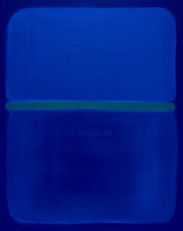 Pintura intitulada "Indigo Blue" por Nataliia Sydorova, Obras de arte originais, Óleo Montado em Armação em madeira