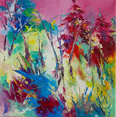 Malerei mit dem Titel "Midsummer in the wo…" von Natalie Rusinova, Original-Kunstwerk, Öl
