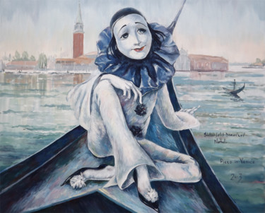 Pintura titulada "Piero in Venice-2" por Natali Shtainfeld-Borovkov, Obra de arte original