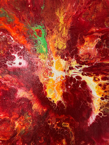 Peinture intitulée "Red orgasm" par Natali Ustinova, Œuvre d'art originale, Acrylique